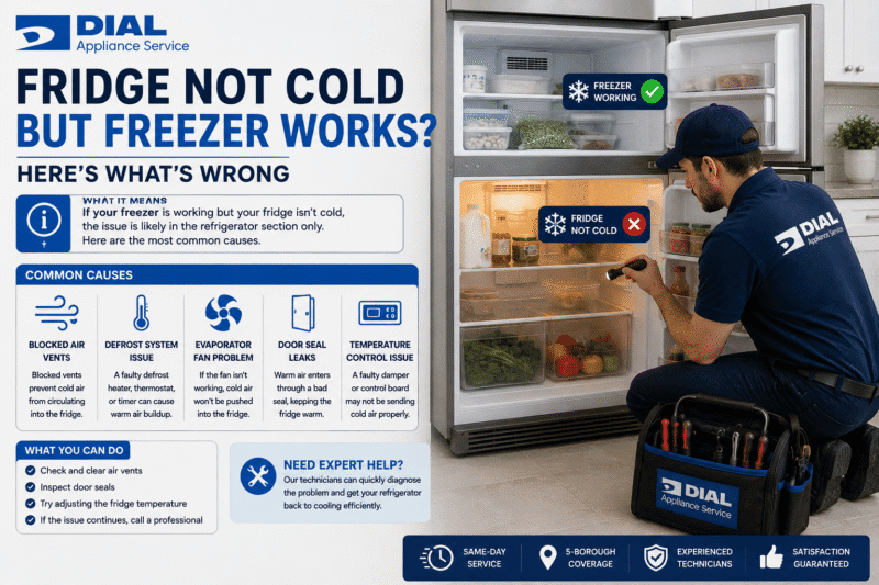 Fridge Not Cold but Freezer Works Here's What's Wrong