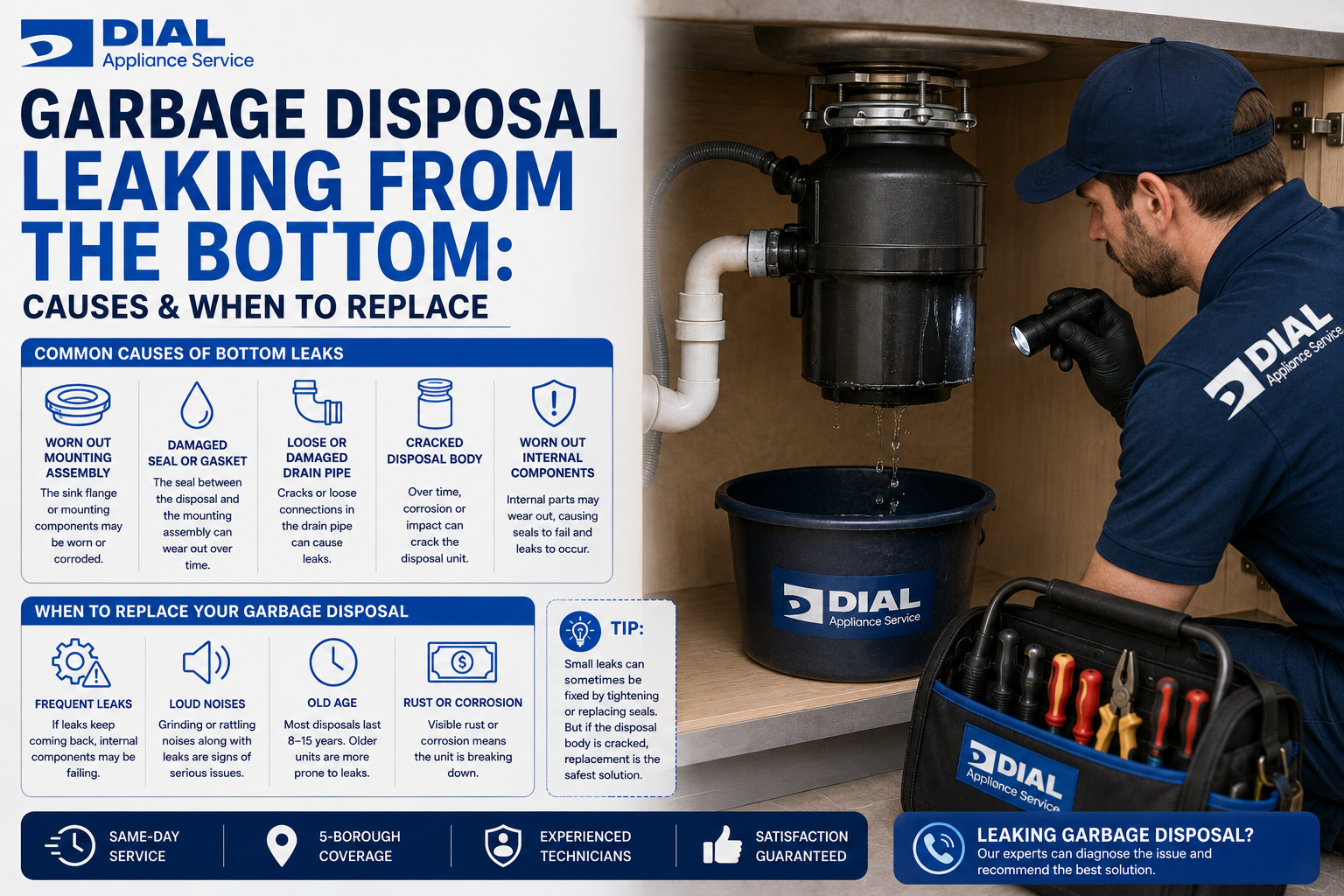 Garbage Disposal Leaking From the Bottom